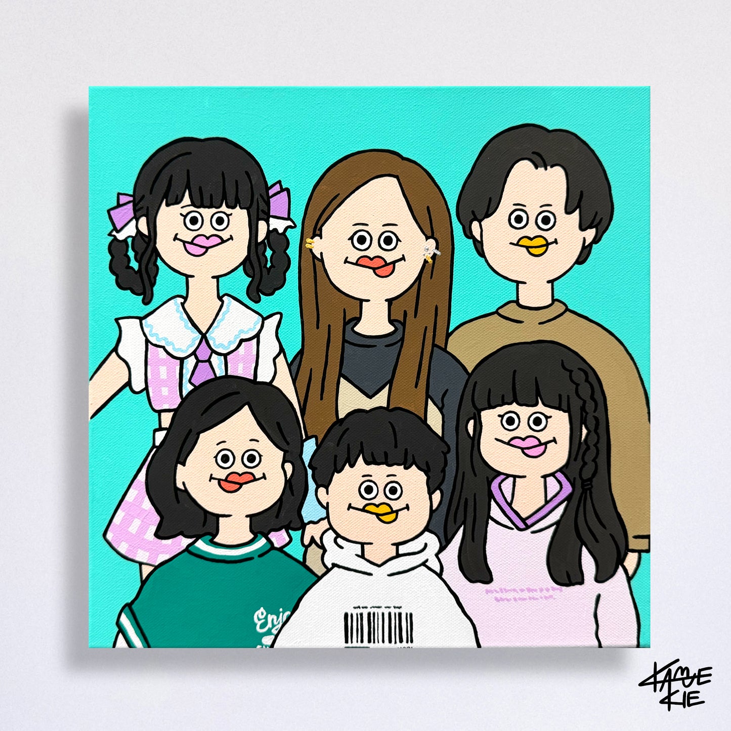 【30cm】似顔絵オーダー キャンバス画(現物納品)