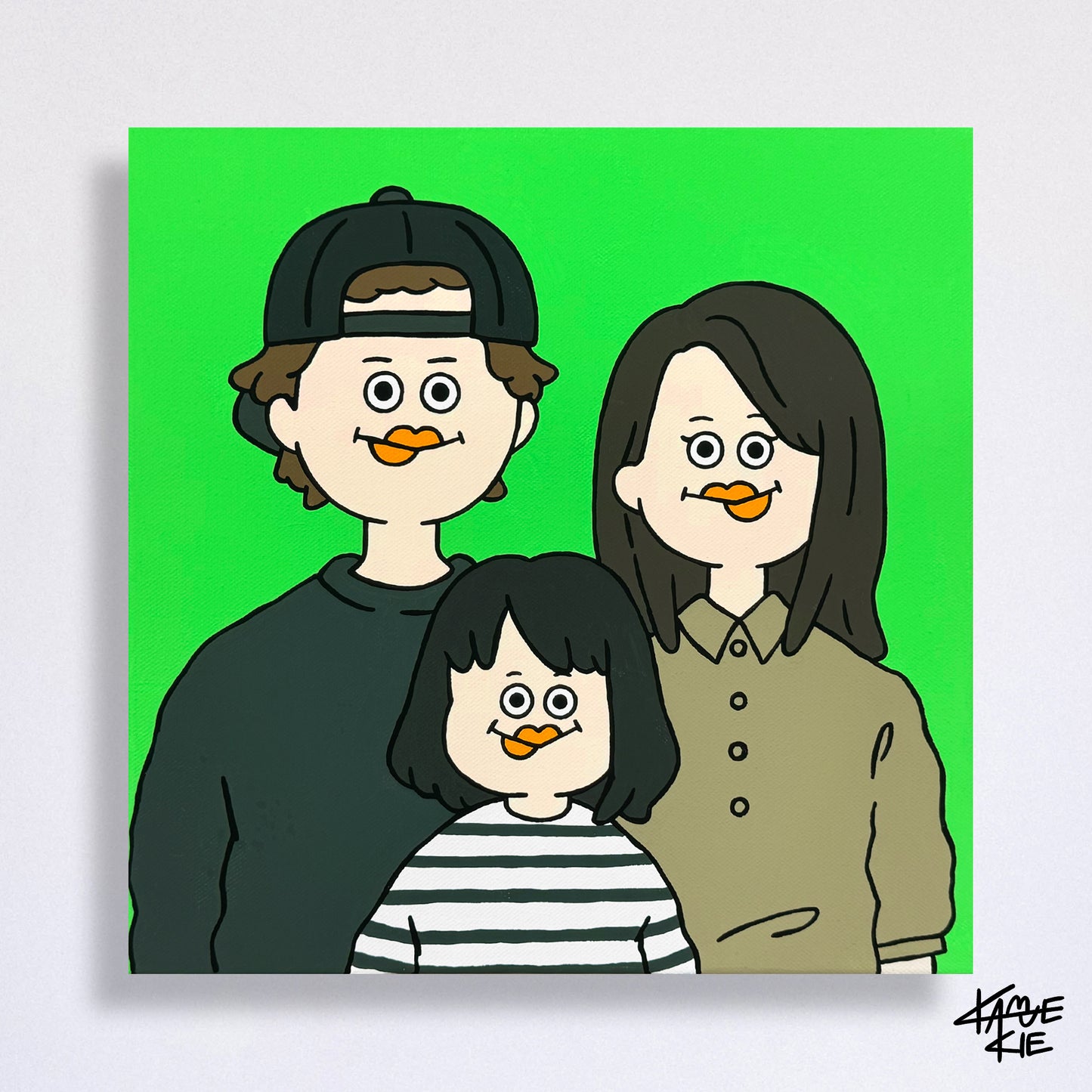 【30cm】似顔絵オーダー キャンバス画(現物納品)