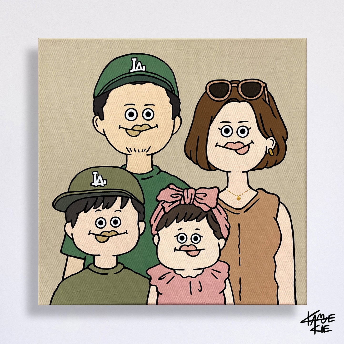 【30cm】似顔絵オーダー キャンバス画(現物納品)