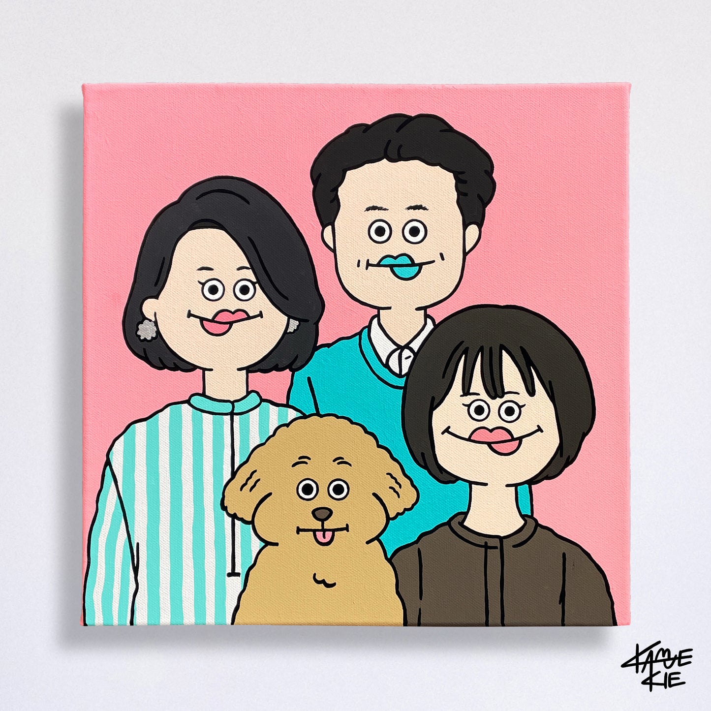 【30cm】似顔絵オーダー キャンバス画(現物納品)