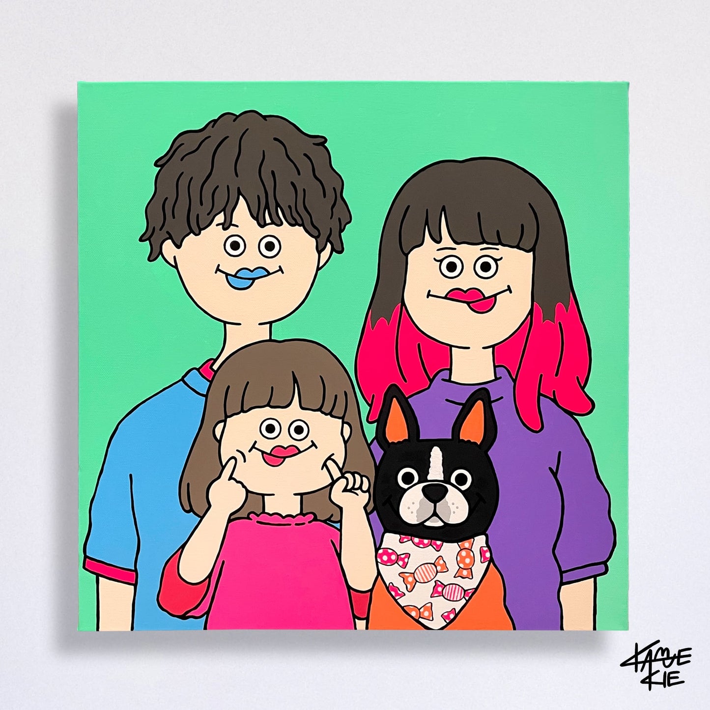 【30cm】似顔絵オーダー キャンバス画(現物納品)