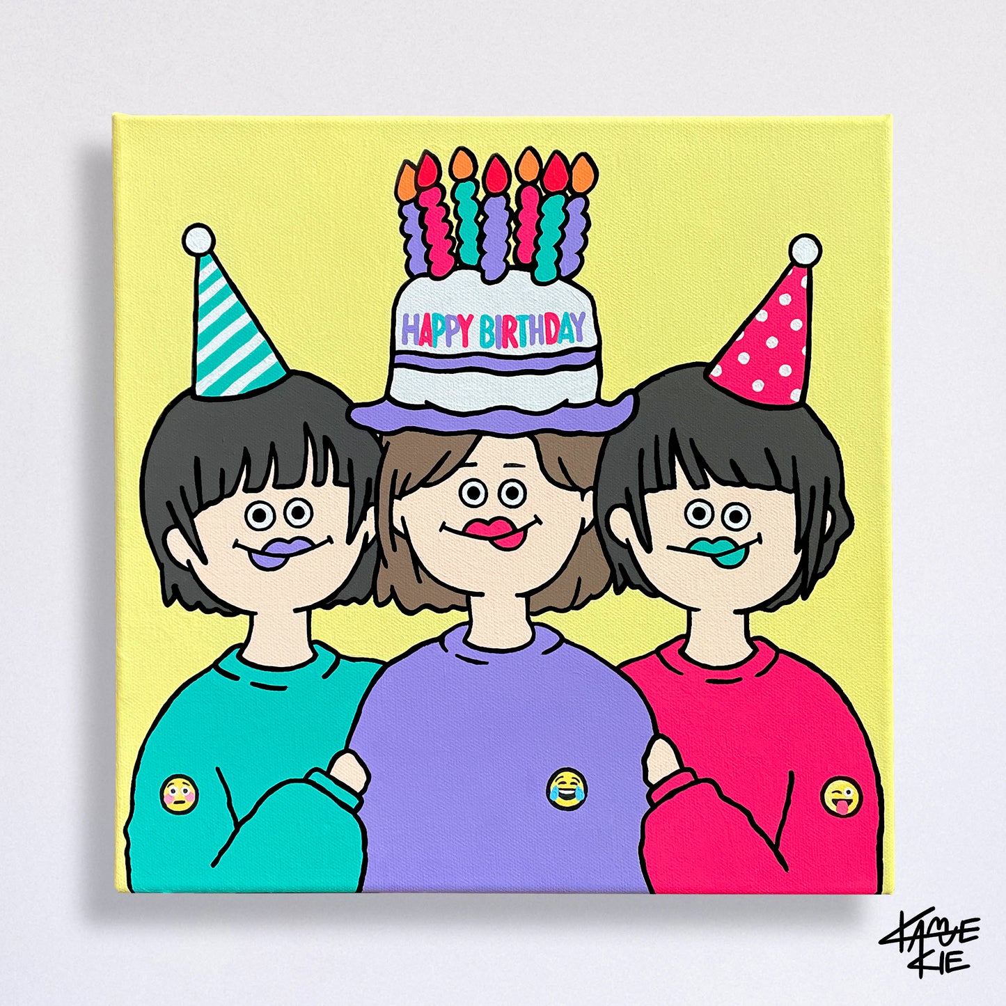 【30cm】似顔絵オーダー キャンバス画(現物納品)