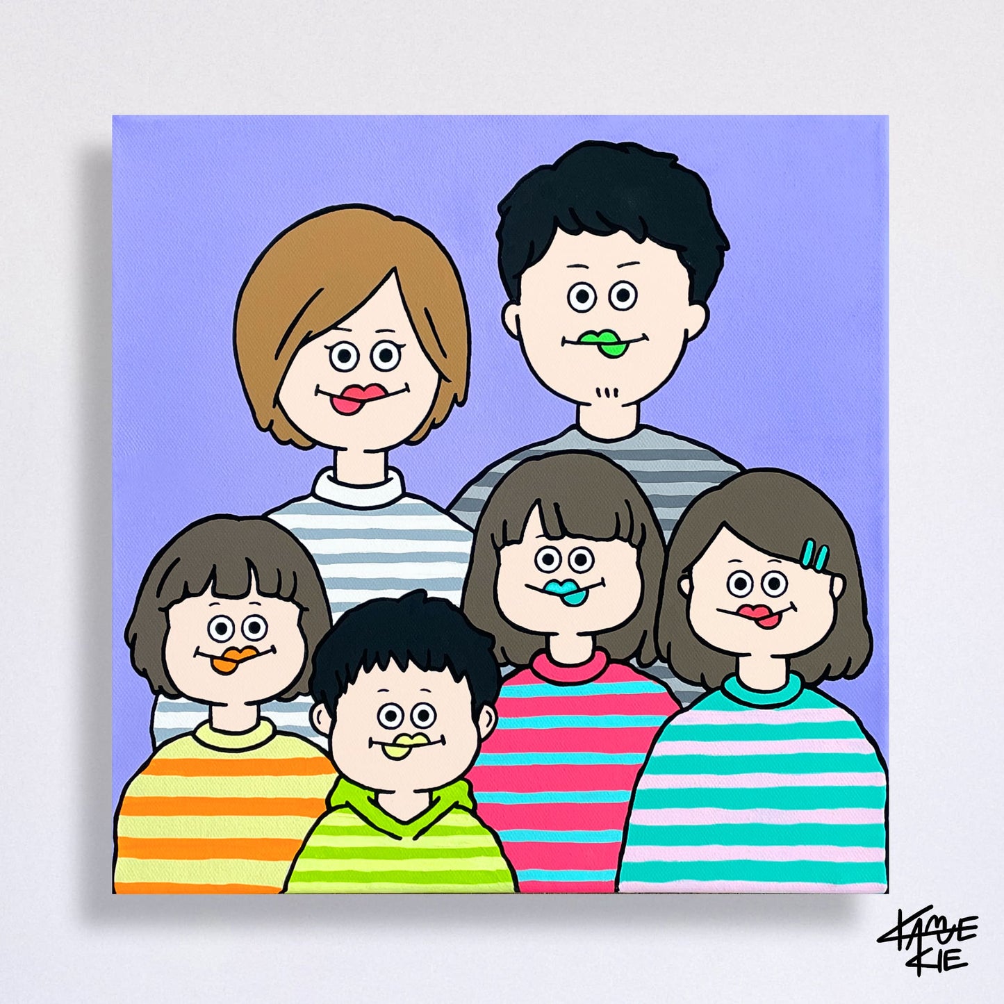 【30cm】似顔絵オーダー キャンバス画(現物納品)