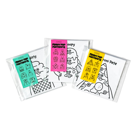 ぬりえ「FUNNY POP PORTRAITS.」