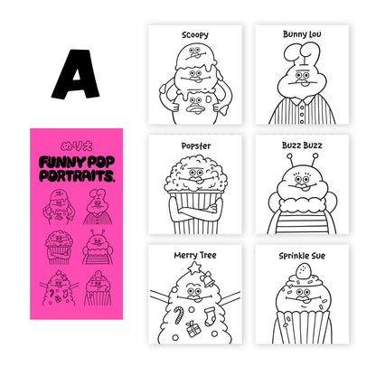 【10月17日 20:00〜】ぬりえ「FUNNY POP PORTRAITS.」