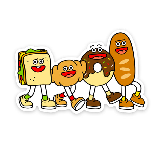 ステッカー「パンの行進！」（非耐水）