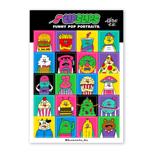 A5シール「FUNNY POP PORTRAITS.」