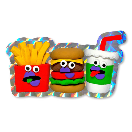 ホログラムステッカー「クレイバーガーセット」(耐水)