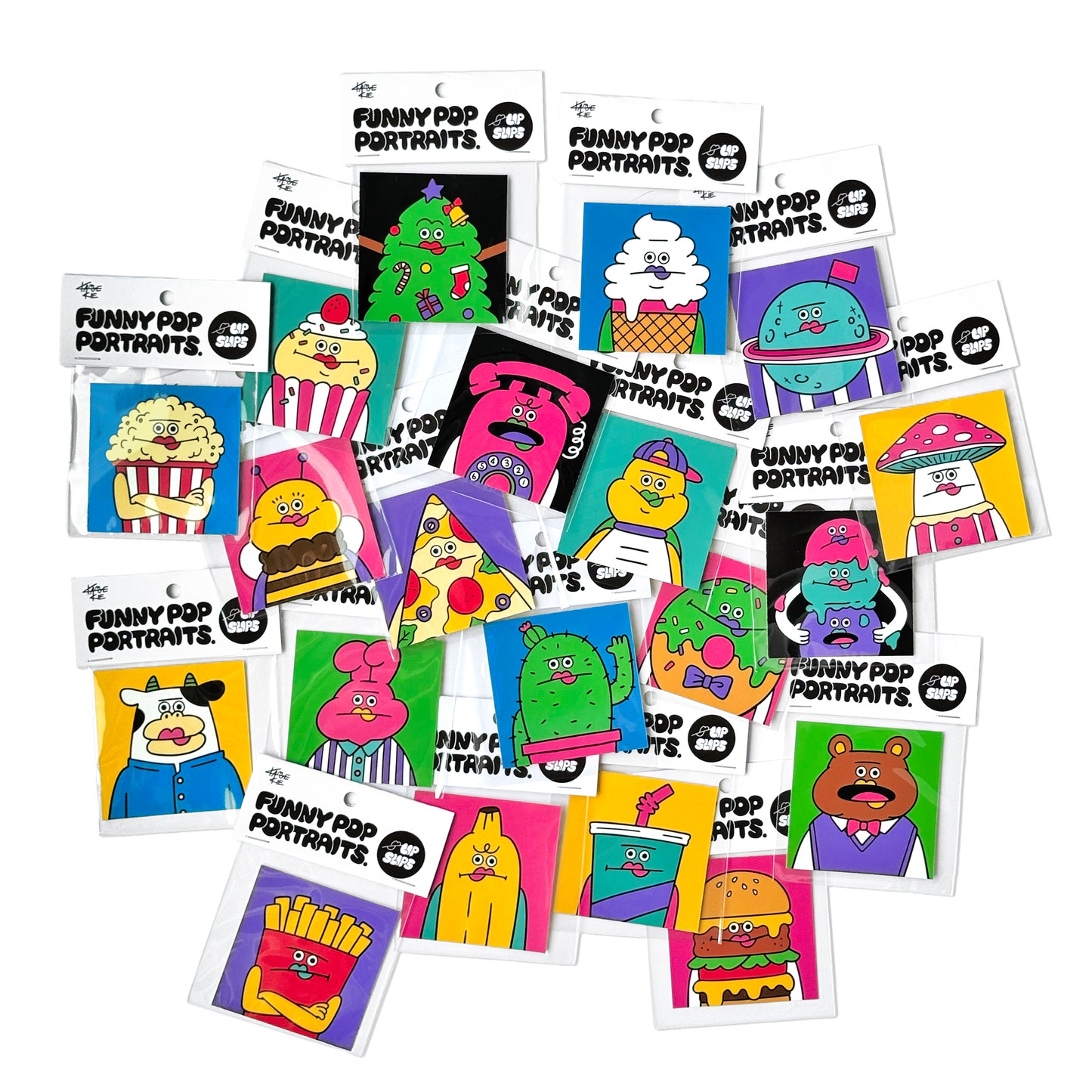 【10月17日 20:00〜】ステッカー「FUNNY POP PORTRAITS.」