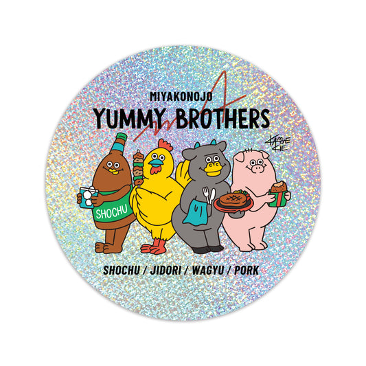 ホログラムステッカー「MIYAKONOJO YUMMY BROTHERS 〜M4〜」(耐水)