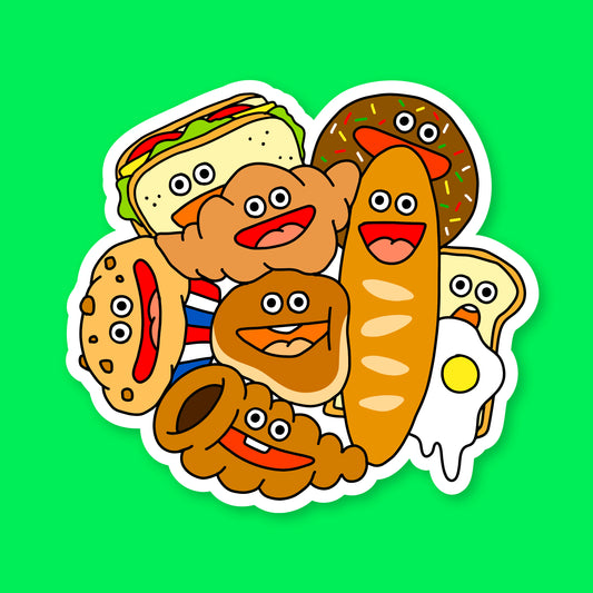 ステッカー「ぎゅむっとパン!」(非耐水)